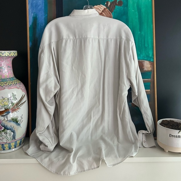 Elegant Light Gray Men's Dress Shirt L 16.5 - Picture 11 of 11